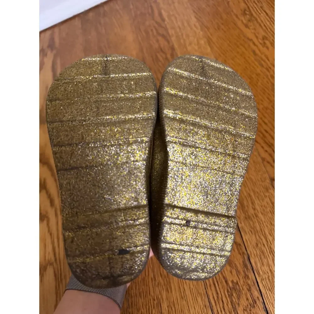 Mini Melissa Girls' Gold Boots Size 6 Toddler